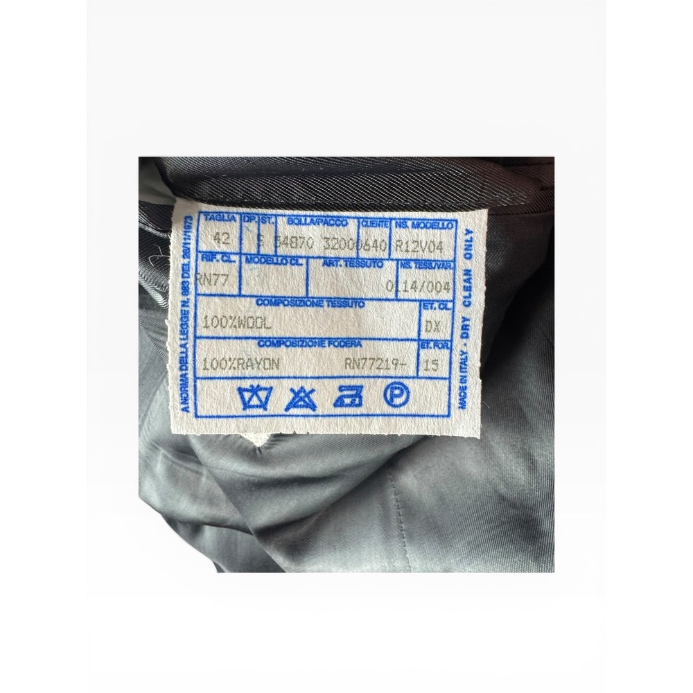Vito Rufolo Men Grey Pinstripe Super 100 Zignone Wool Blazer Jacket 42 Italy - Picture 6 of 10